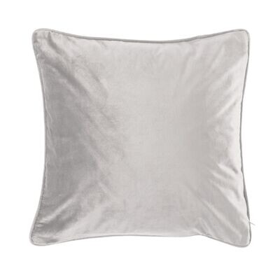 Cuscino morbido in velluto 45 x 45 cm Grigio Chiaro - Tirolix