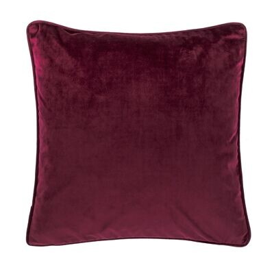 Cuscino morbido in velluto 45 x 45 cm Prugna - Tirolix