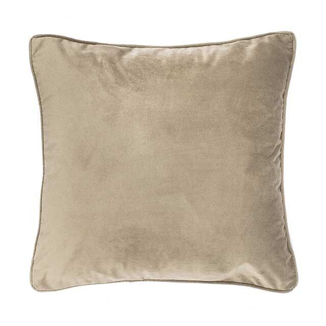 Cuscino morbido in velluto 45 x 45 cm Taupe Chiaro - Tirolix