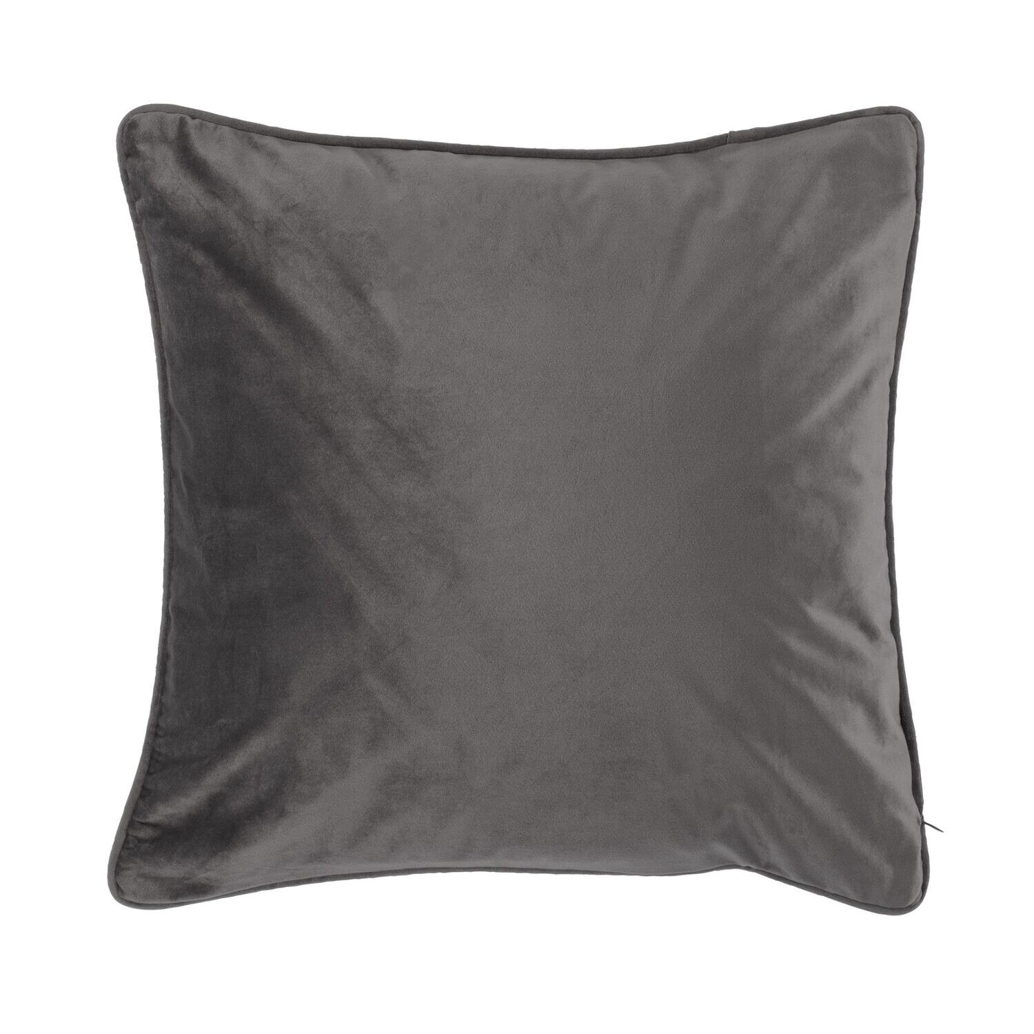 Cuscino morbido in velluto 60 x 60 cm Grigio Scuro - Tirolix