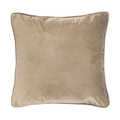 Cuscino morbido in velluto 60 x 60 cm Taupe - Tirolix