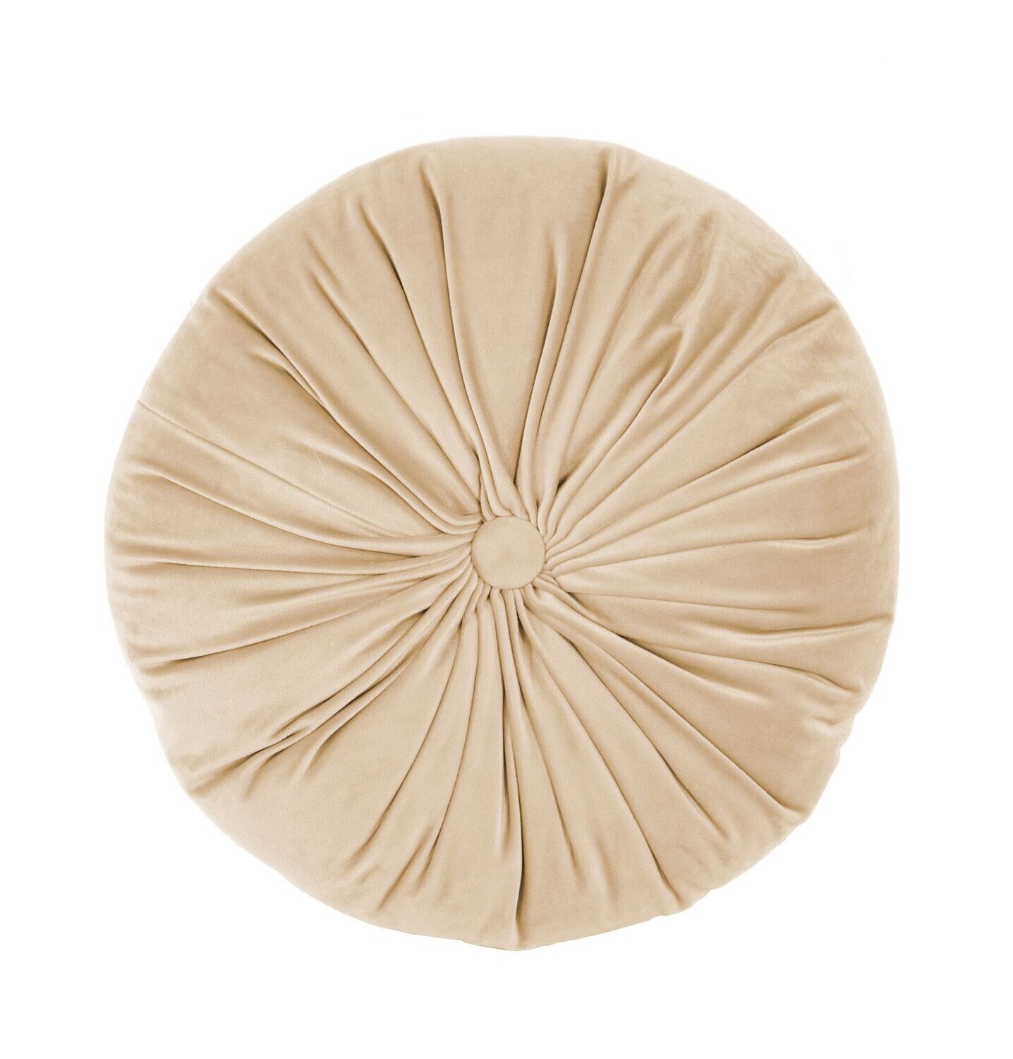 Cuscino Rotondo in Velluto 38 cm Sabbia - Tirolix