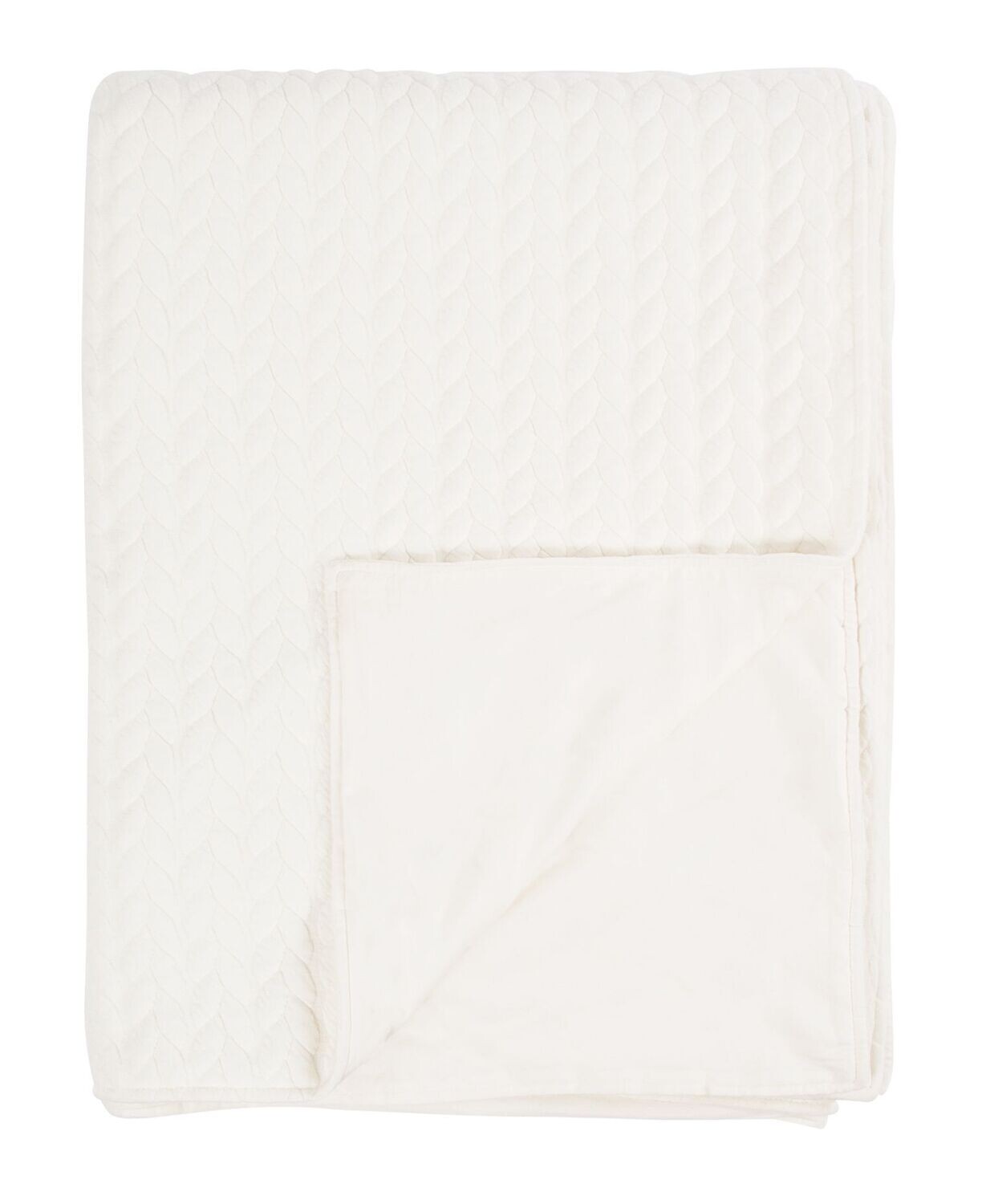 Plaid in maglia 130 x 170 cm Bianco - Tirolix
