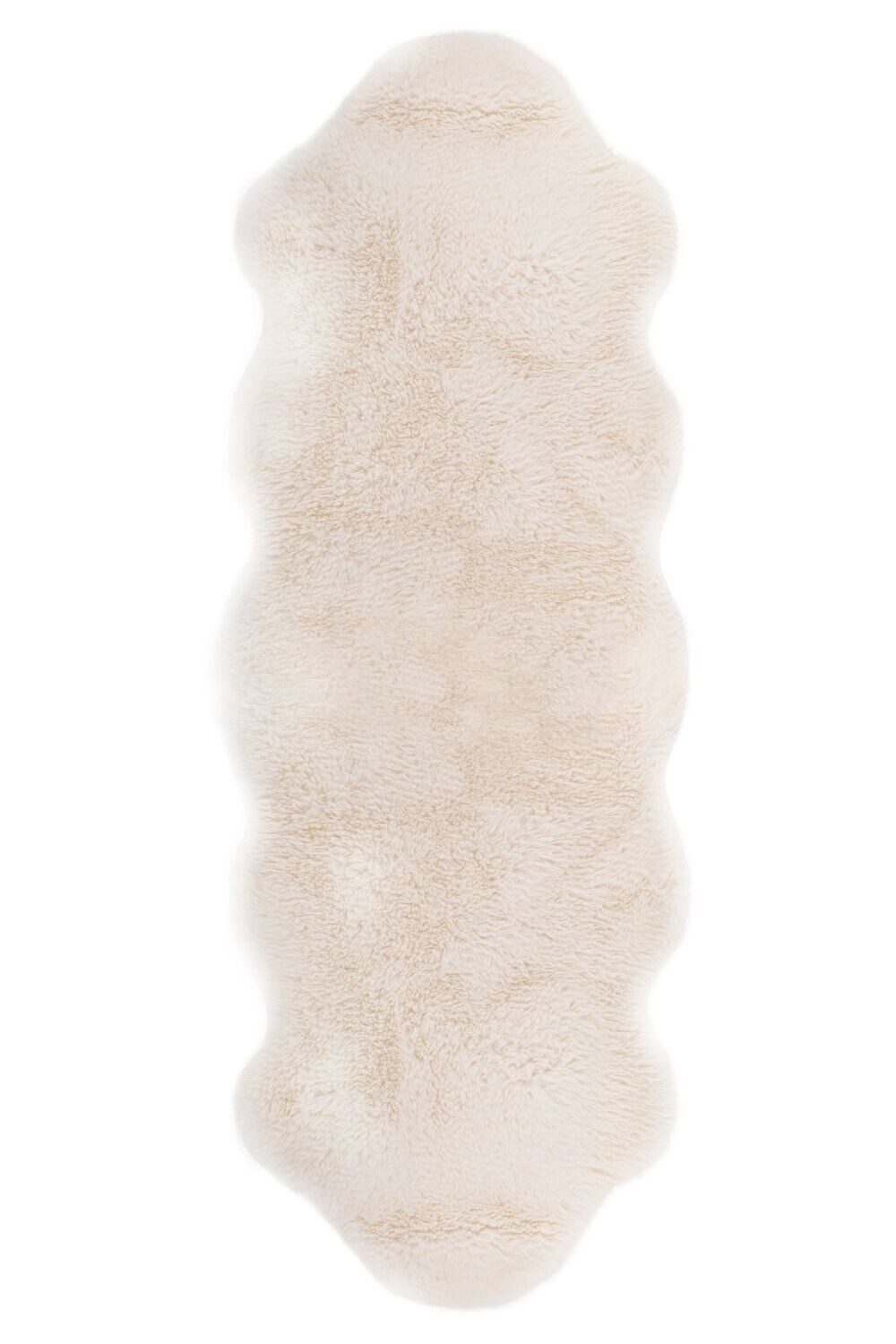 Tappeto in pelle di pecora 60 x 180 cm Bianco - Tirolix