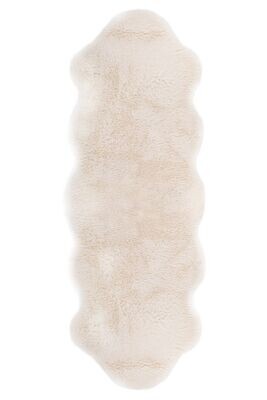 Tappeto in Pelle di Pecora 60x180 cm Bianco - Tirolix