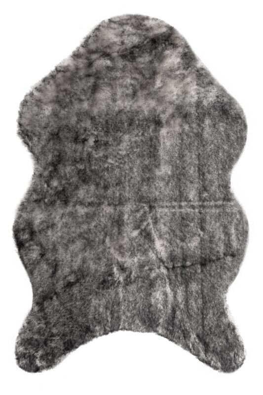 Tappeto in pelliccia di coniglio 60 x 90 cm Grigio Chiaro - Tirolix