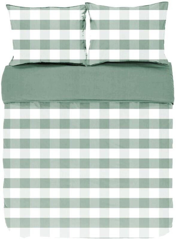 Copripiumino a quadri con federe 240 x 220 cm Verde - Tirolix
