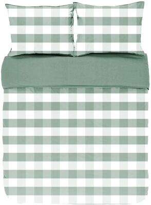 Copripiumino a quadri con federe 240 x 220 cm Verde - Tirolix