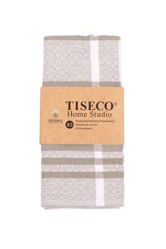 Canovacci/Strofinacci in cotone bio 3 pezzi 50 x 70 cm Beige - Tirolix