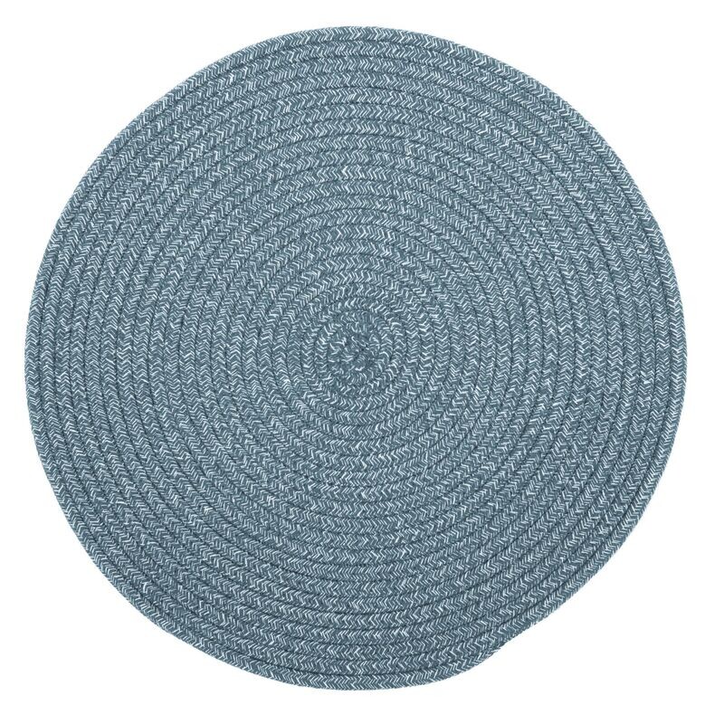 Tovaglietta Rotonda in Juta 38 cm Blu - Tirolix