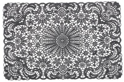 Tovaglietta in Pizzo 45x30 cm Nero - Tirolix