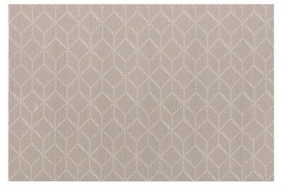 Tovaglietta Motivo Geometrico Cubo 30x45 cm Taupe - Tirolix