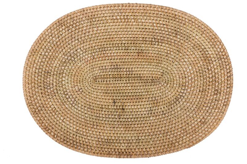 Tovaglietta Rattan Ovale 30x40 cm Beige - Tirolix
