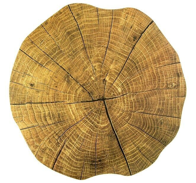 Rundes Holz Tischset 38 cm Braun - Tirolix
