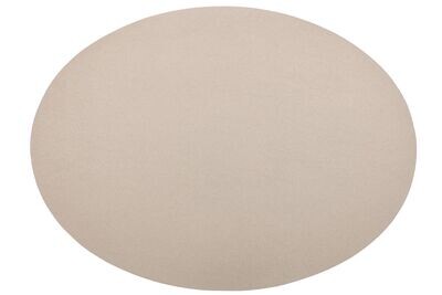 Tovaglietta Ovale Ecopelle 33x45 cm Taupe - Tirolix