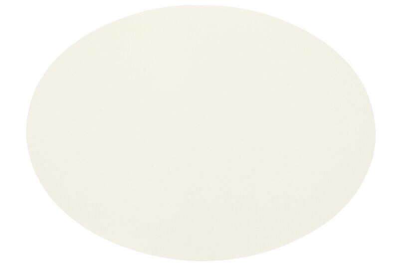 Tovaglietta Ovale Ecopelle 33x45 cm Bianco - Tirolix