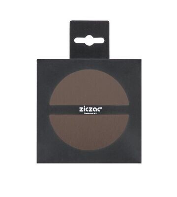 Untersetzer Ecoleder 4 Stk. 10 cm Braun - Tirolix