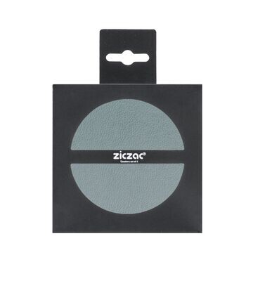 Sottobicchieri Ecopelle 4 Pz. 10 cm Blu Chiaro - Tirolix