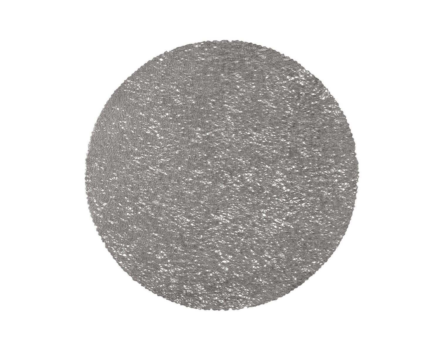 Tovaglietta Rotonda Motivo Fili 40 cm Taupe - Tirolix