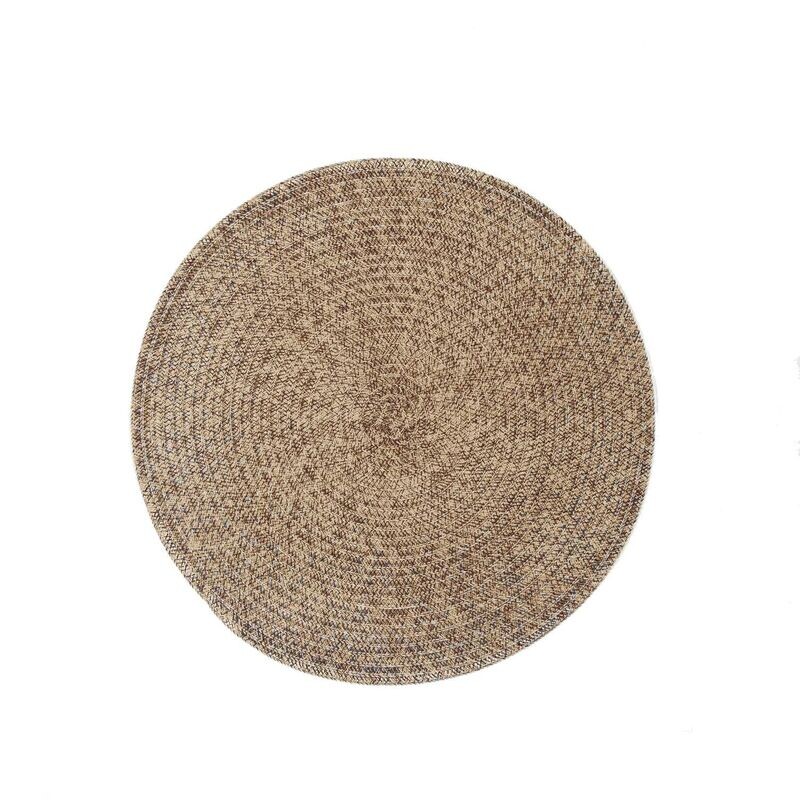 Tovaglietta Rotonda Melange 38 cm Sabbia - Tirolix