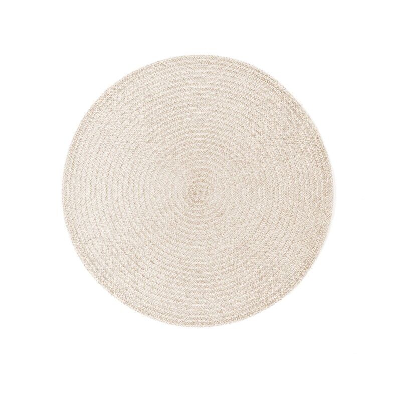 Tovaglietta Rotonda Melange 38 cm Crema - Tirolix