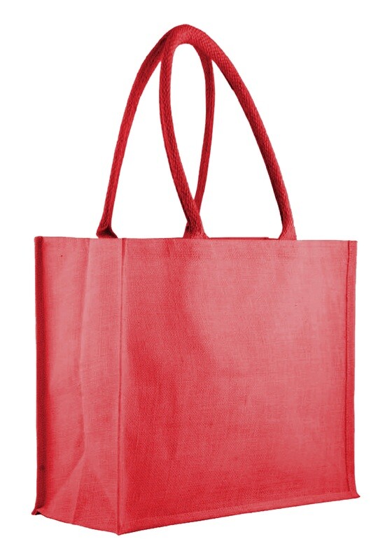 Borsa Juta Colorata 35hX45x15 cm Rosso