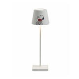 Poldina Pro Snoopy Cuore Lampada da Tavolo Bianco - Zafferano