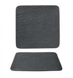 Villeroy &amp; Boch, The Rock Black Shale - Piatto piano Quadrato 32,5 cm