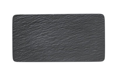 Villeroy & Boch, The Rock Black Shale - Piatto Rettangolare 35x18 cm