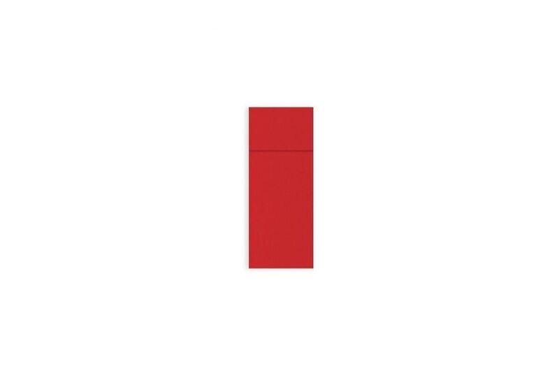 Tovagliolo Rosso Airlaid, piegato Tasca portaposate 40x32 cm
