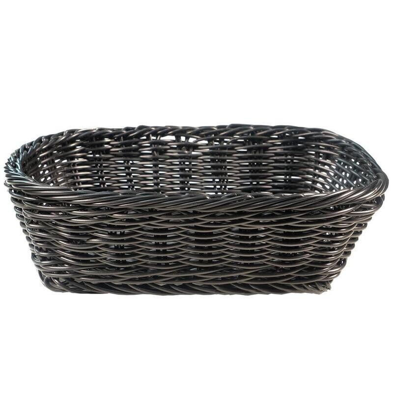 Tirolix - Cestino Rettangolare 26,5 x 19 cm Nero
