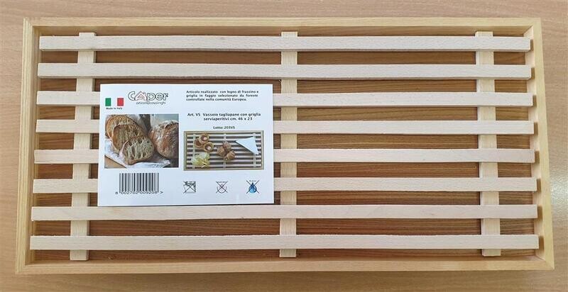Tagliere Pane Con Griglia 46 x 23 cm - Caper