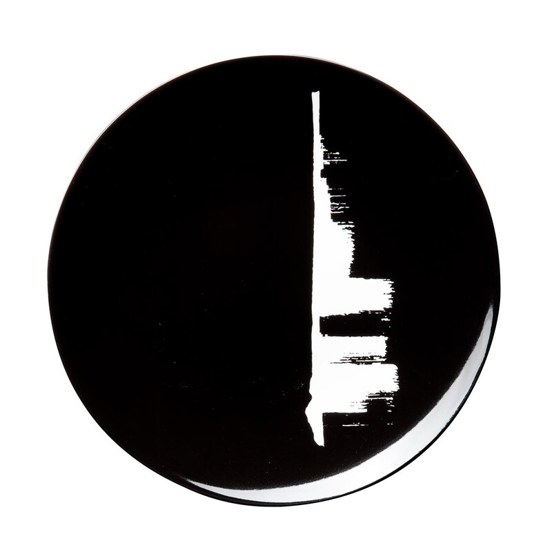 Degrenne - Piatto piano 29 cm Arty Creation Skyline Nero