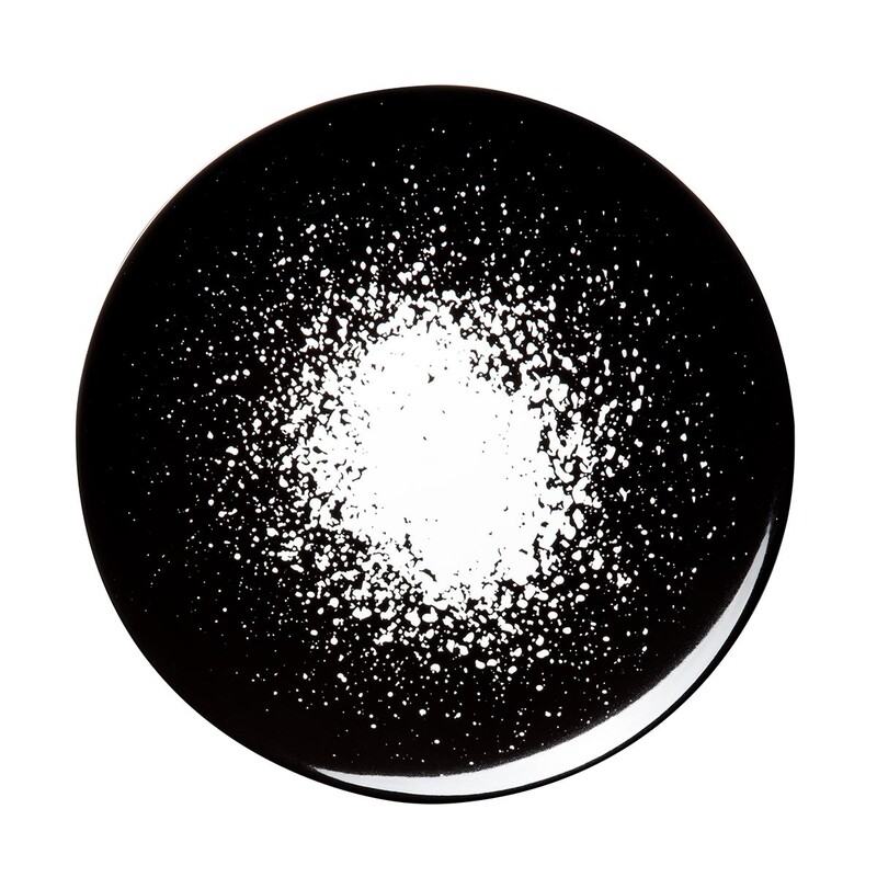 Degrenne - Piatto piano 29 cm Arty Creation Splash Nero