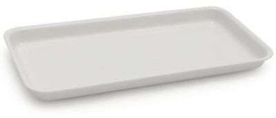 Rechteckige Tablett 22x44 cm Weiß 130/A3 - Sss