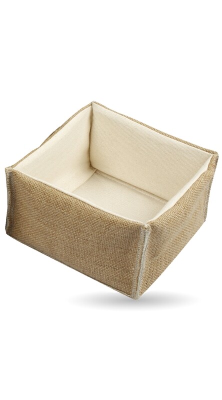 Abert - Cestino Pane Quadro 14x14 cm Juta/Beige