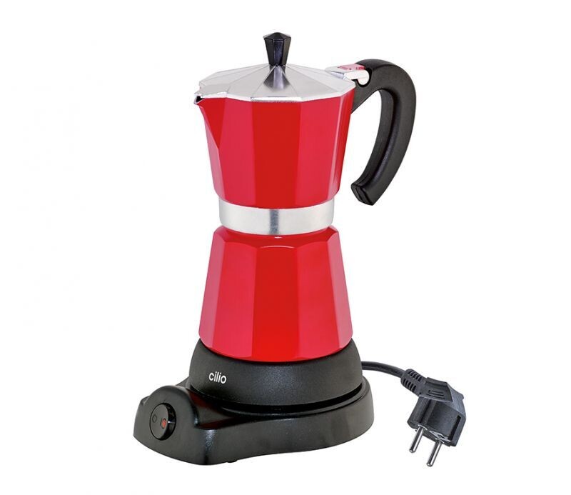 Caffettiera Elettrica Rossa da 6 tazze Classico - cilio