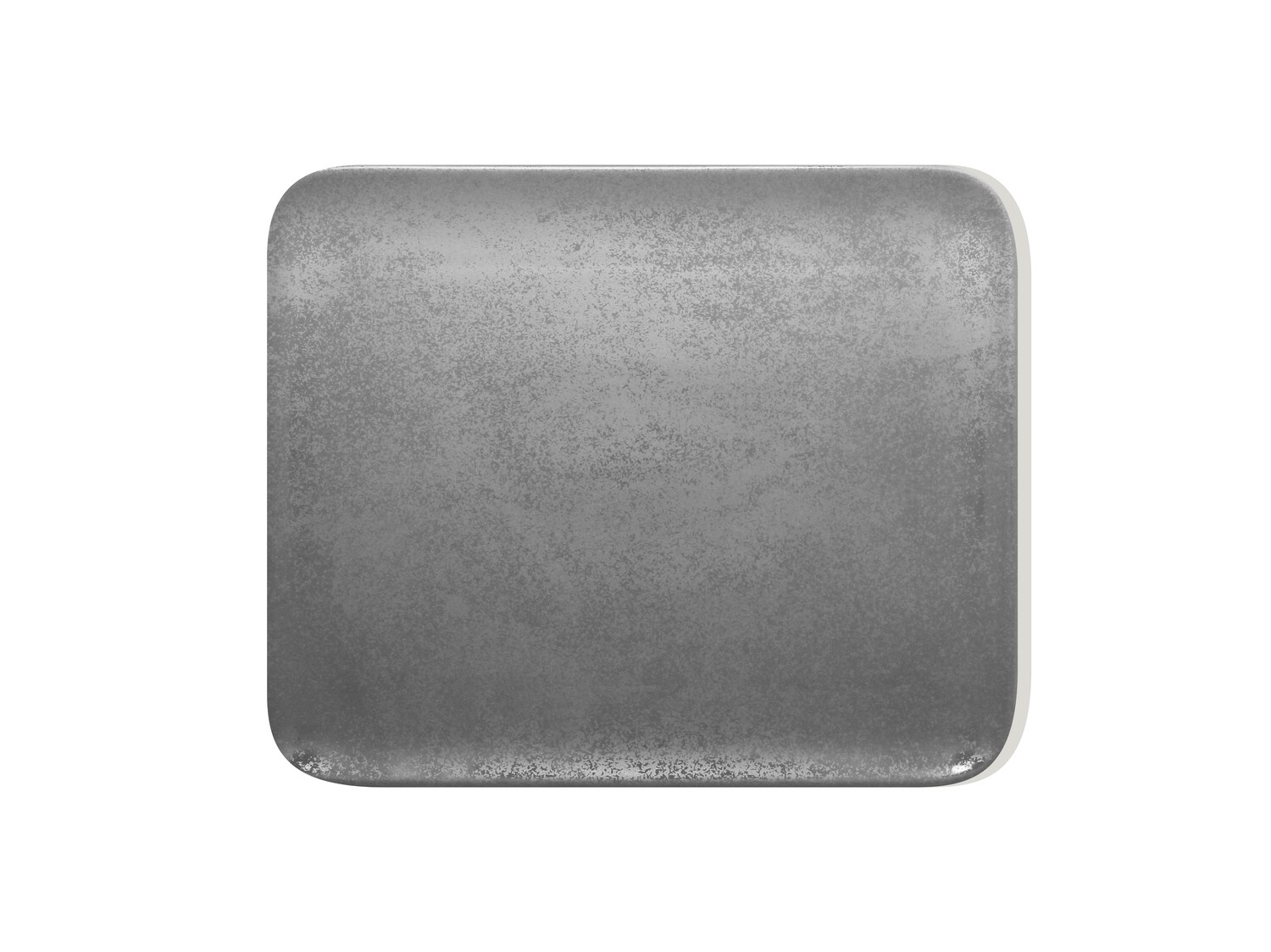 Piatto rettangolare 33x27cm Fusion Shale grigio - Rak