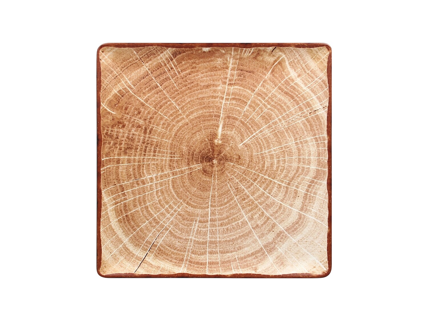 Piatto quadrato 30x30cm Fusion Woodart legno-marrone - Rak