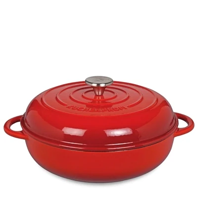 Küchenprofi - Casseruola con coperchio alto rosso 28 cm