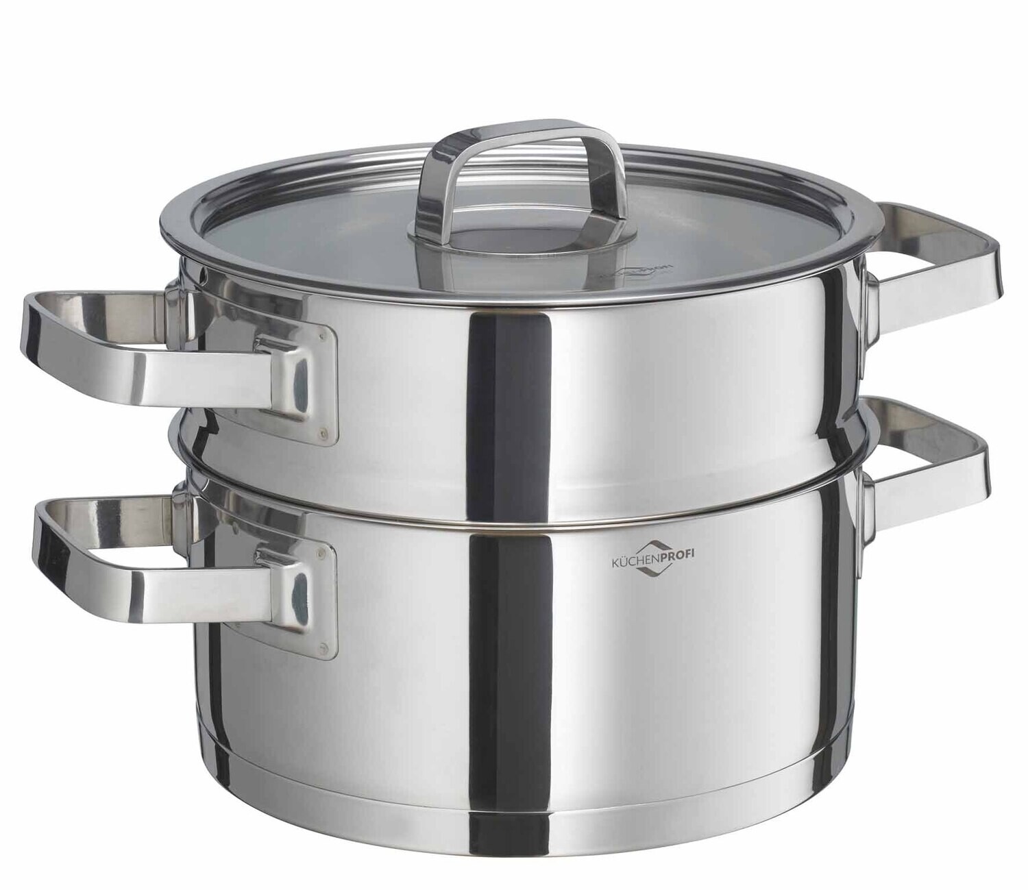 Küchenprofi - Pentola con inserto a vapore 20 cm