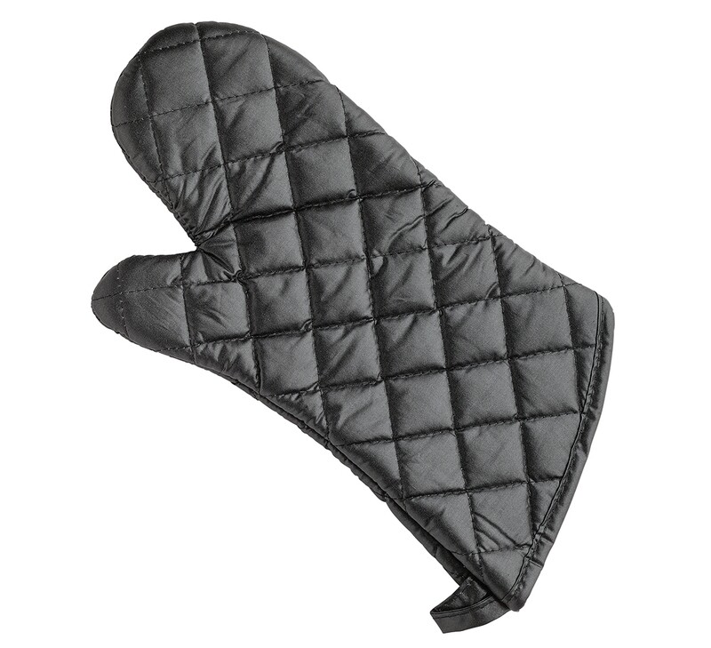 Küchenprofi - Guanto da cucina nero 37 x 17,5 cm