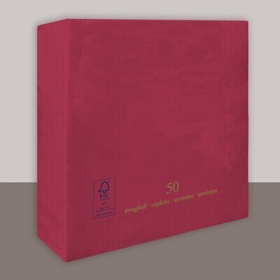 Serviette Bordeaux 3 lagig 40x40 cm - Tirolix