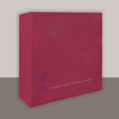 Tovagliolo Bordeaux 2 veli 25x25 cm - Tirolix