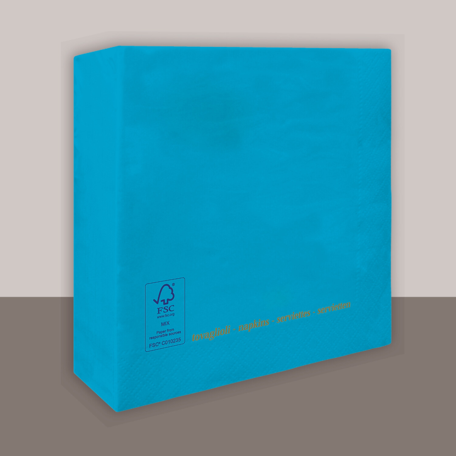 Tovagliolo Turchese 2 veli 25x25 cm - Tirolix