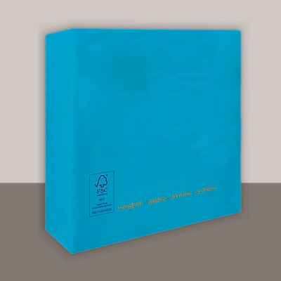 Tovagliolo Turchese 2 veli 25x25 cm - Tirolix