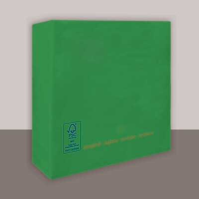Tovagliolo Verde smeraldo 2 veli 25x25 cm - Tirolix