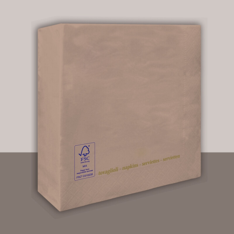 Tovagliolo Tortora 2 veli 25x25 cm - Tirolix