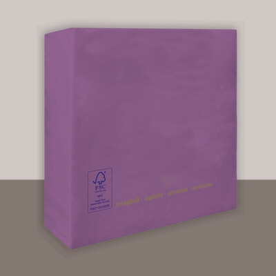 Tovagliolo Violetto 2 veli 25x25 cm - Tirolix