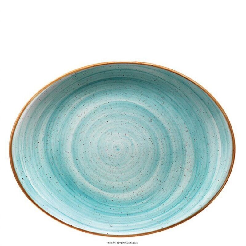 Piatto ovale 31x24 cm cm Aura Aqua Moove - Bonna